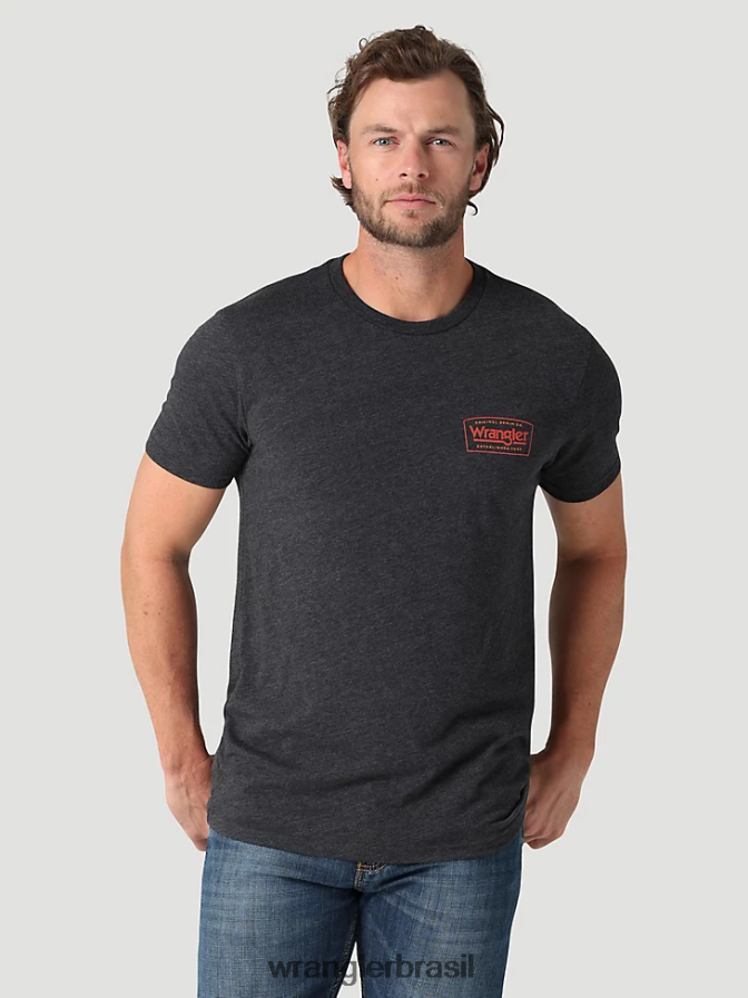 Wrangler camiseta riggs workwear manga longa com bolso Borgonha (3w710bg) homens roupas 00LN6N274