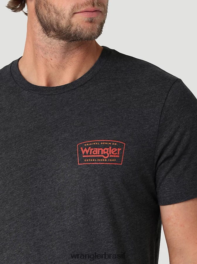Wrangler camiseta riggs workwear manga longa com bolso Borgonha (3w710bg) homens roupas 00LN6N274