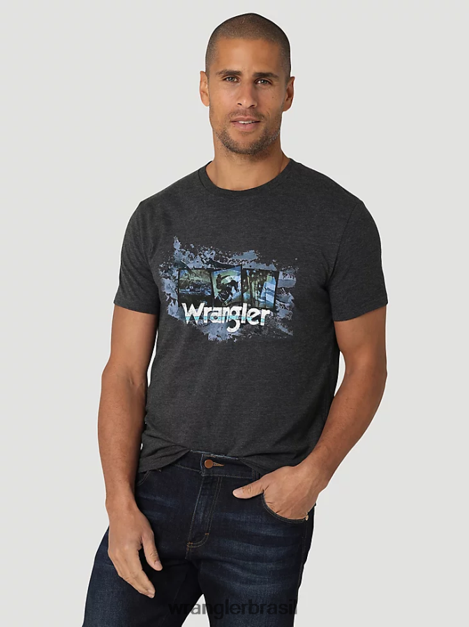 Wrangler camiseta riggs workwear manga longa com bolso Borgonha (3w710bg) homens roupas 00LN6N274