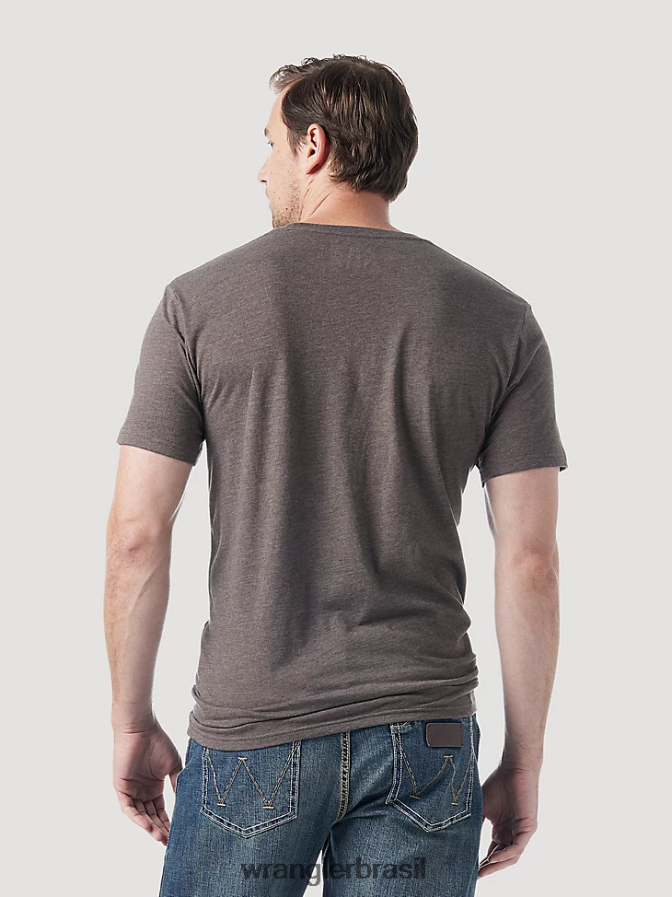 Wrangler camiseta riggs workwear manga longa com bolso Borgonha (3w710bg) homens roupas 00LN6N274
