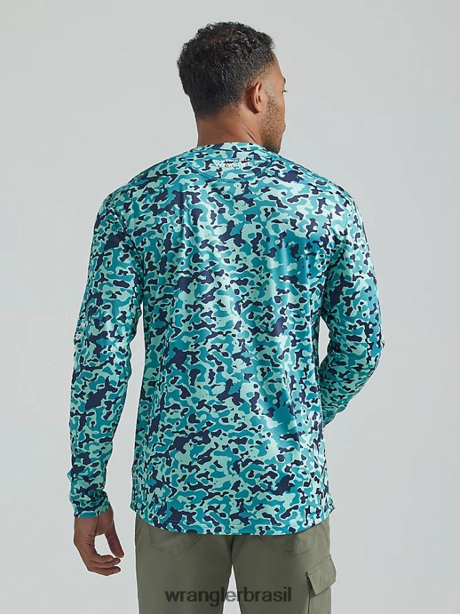 Wrangler camiseta riggs workwear manga longa com bolso Borgonha (3w710bg) homens roupas 00LN6N274