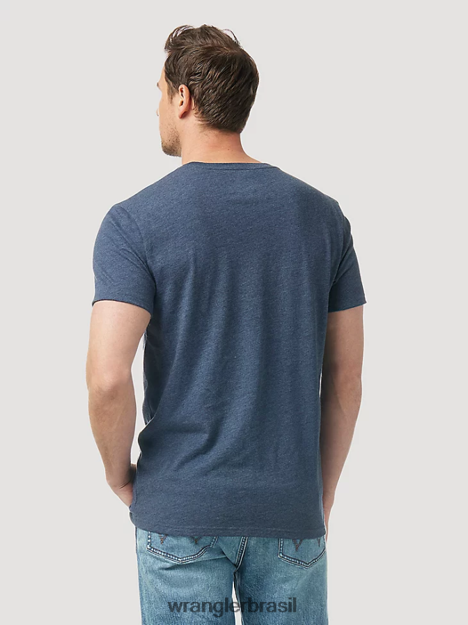 Wrangler camiseta riggs workwear manga longa com bolso Borgonha (3w710bg) homens roupas 00LN6N274