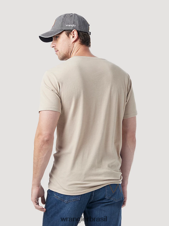 Wrangler camiseta riggs workwear manga longa com bolso Borgonha (3w710bg) homens roupas 00LN6N274