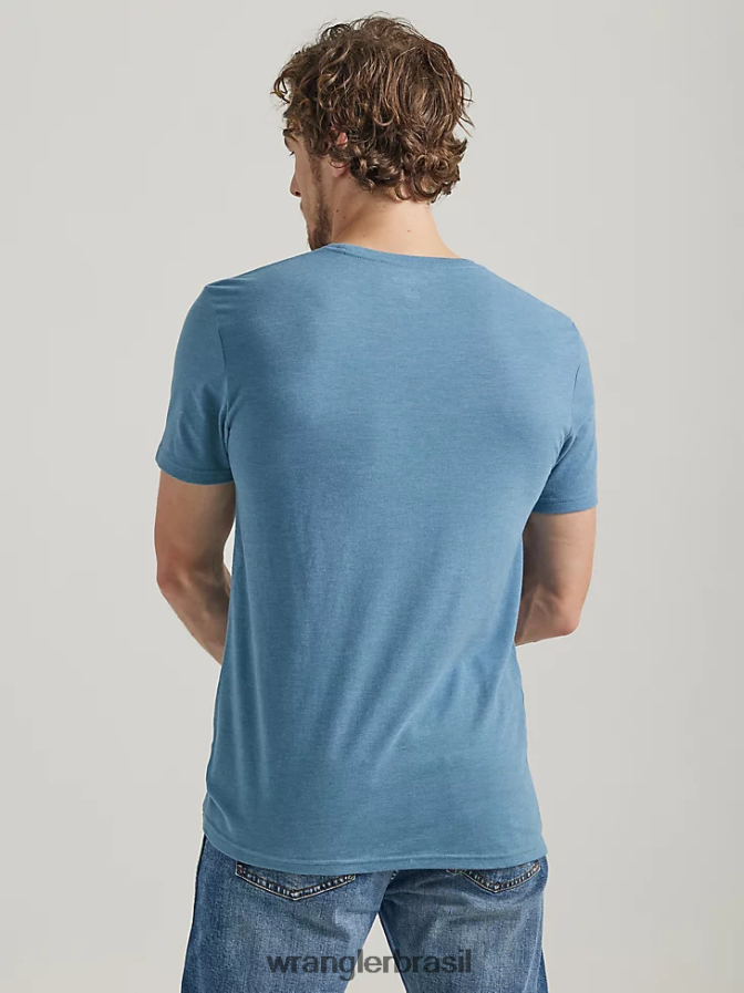 Wrangler camiseta riggs workwear manga longa com bolso Borgonha (3w710bg) homens roupas 00LN6N274