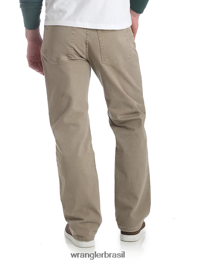 Wrangler cinco estrelas premium denim flex para conforto jeans de ajuste regular cáqui (96fxvkh) homens roupas 00LN6N142