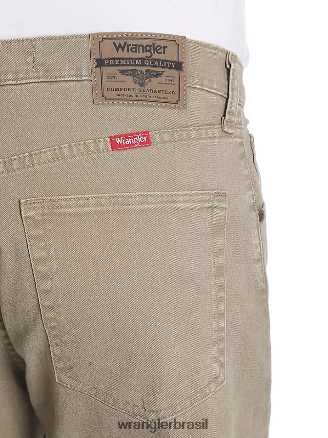 Wrangler cinco estrelas premium denim flex para conforto jeans de ajuste regular cáqui (96fxvkh) homens roupas 00LN6N142