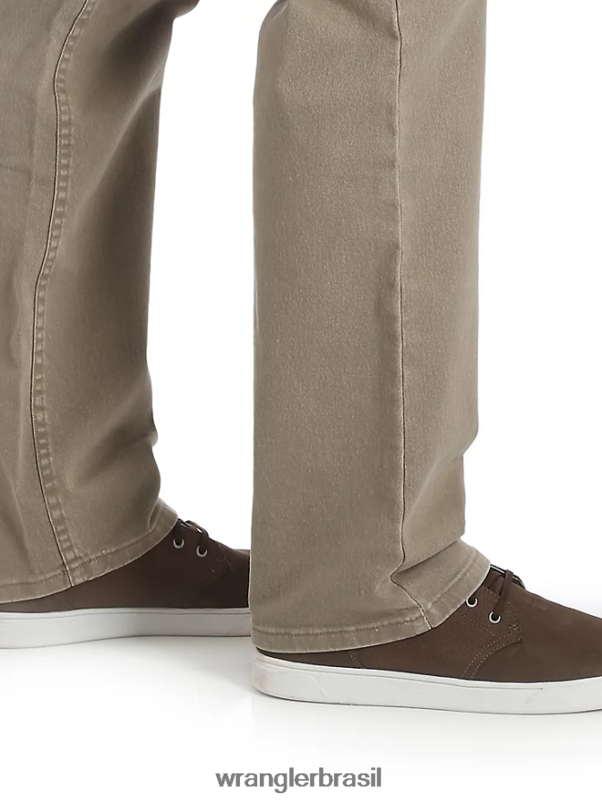 Wrangler cinco estrelas premium denim flex para conforto jeans de ajuste regular cáqui (96fxvkh) homens roupas 00LN6N142