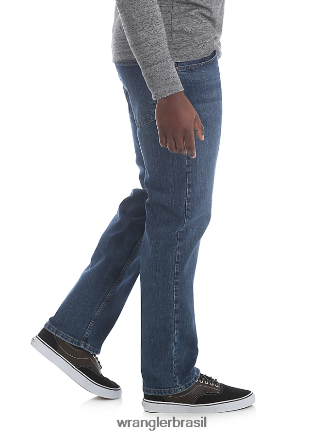 Wrangler cinco estrelas premium denim flex para conforto jeans de ajuste regular lavagem de pedra escura (96fxvsd) homens roupas 00LN6N139