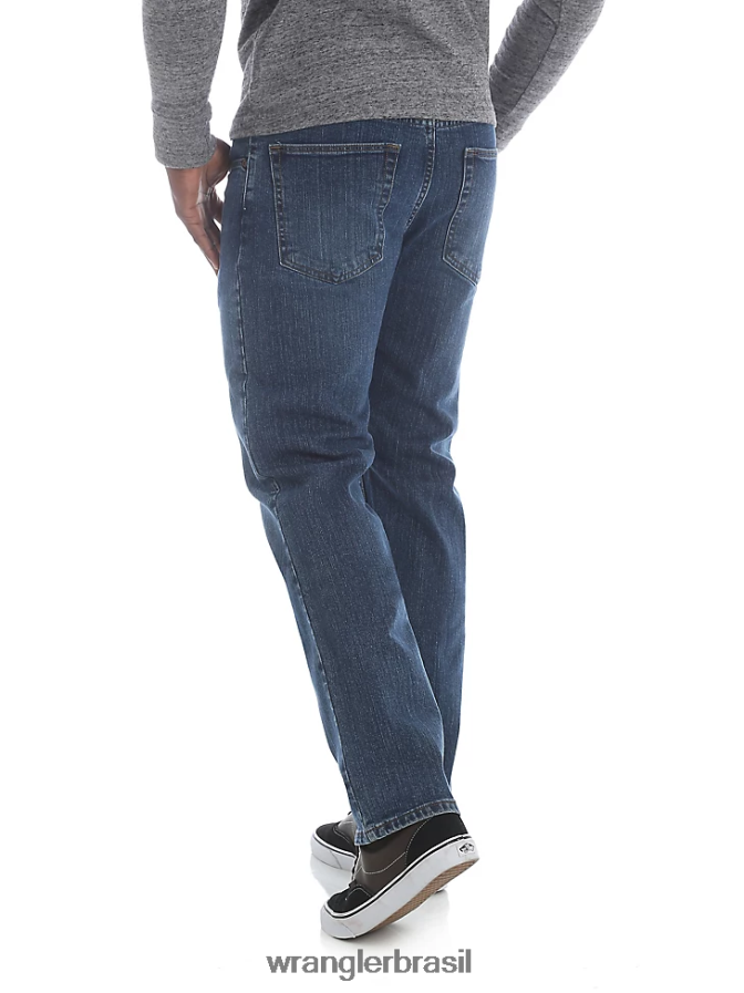 Wrangler cinco estrelas premium denim flex para conforto jeans de ajuste regular lavagem de pedra escura (96fxvsd) homens roupas 00LN6N139