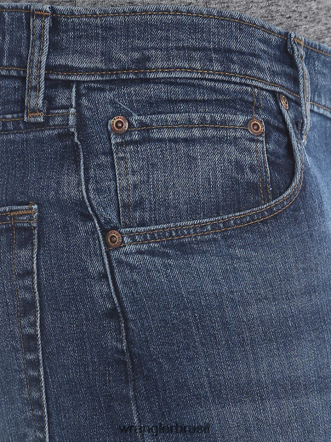 Wrangler cinco estrelas premium denim flex para conforto jeans de ajuste regular lavagem de pedra escura (96fxvsd) homens roupas 00LN6N139