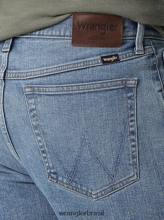 Wrangler jeans bootcut descontraído milo (112326188) homens roupas 00LN6N105