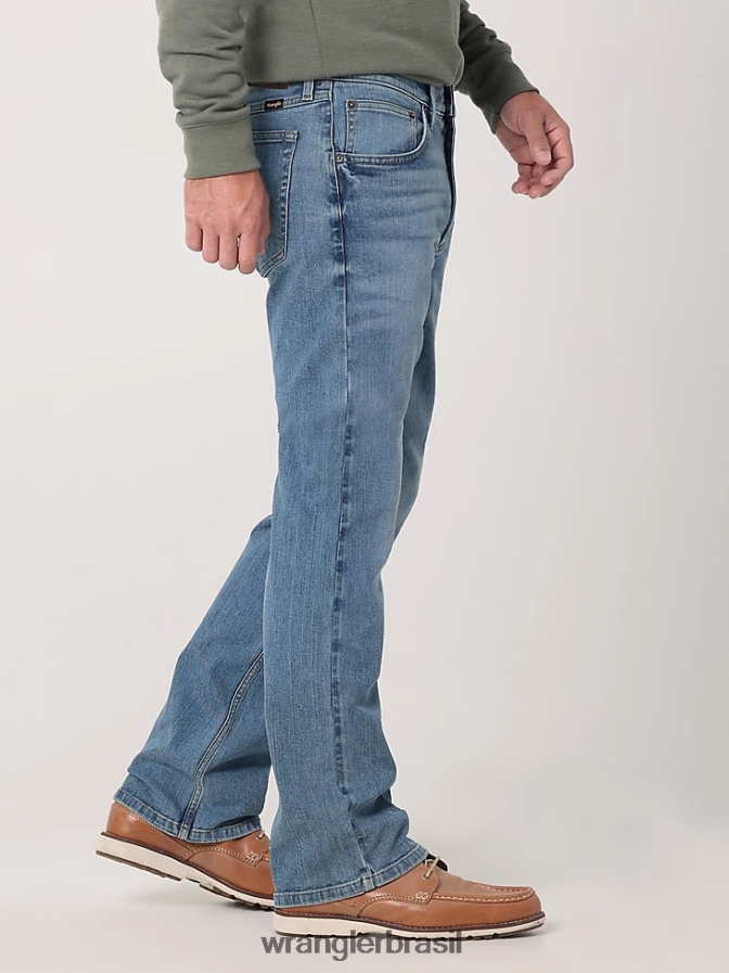 Wrangler jeans bootcut descontraído milo (112326188) homens roupas 00LN6N105
