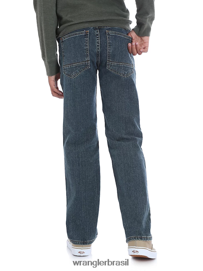 Wrangler jeans clássico de ajuste reto cinco estrelas (husky) jeans beijado pelo sol (5schws2) Rapazes roupas 00LN6N971
