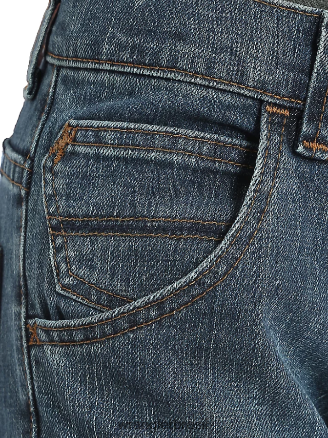 Wrangler jeans clássico de ajuste reto cinco estrelas (husky) jeans beijado pelo sol (5schws2) Rapazes roupas 00LN6N971