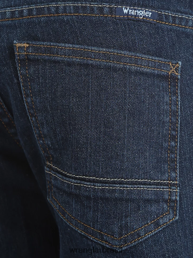 Wrangler jeans clássico de ajuste reto cinco estrelas (husky) luar azul (5schwm2) Rapazes roupas 00LN6N972
