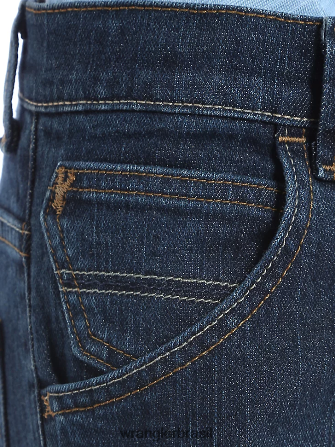Wrangler jeans clássico de ajuste reto cinco estrelas (husky) luar azul (5schwm2) Rapazes roupas 00LN6N972