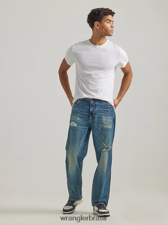 Wrangler jeans folgado destruído Odessa (112332242) homens roupas 00LN6N143