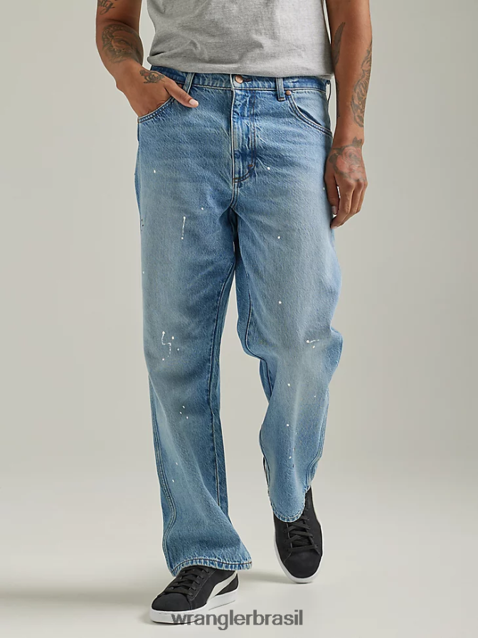 Wrangler jeans folgado destruído planícies (112332241) homens roupas 00LN6N144