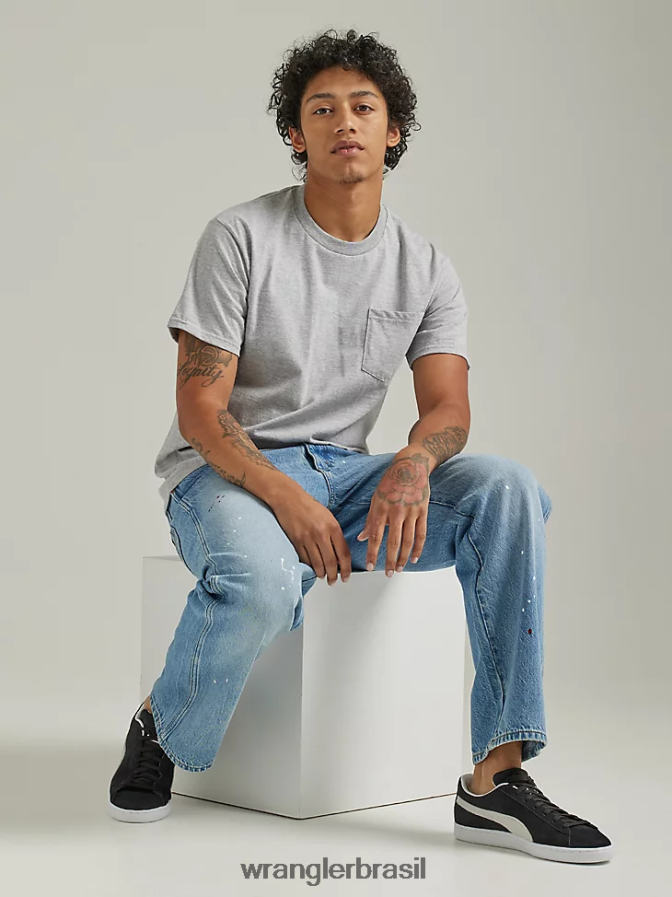 Wrangler jeans folgado destruído planícies (112332241) homens roupas 00LN6N144