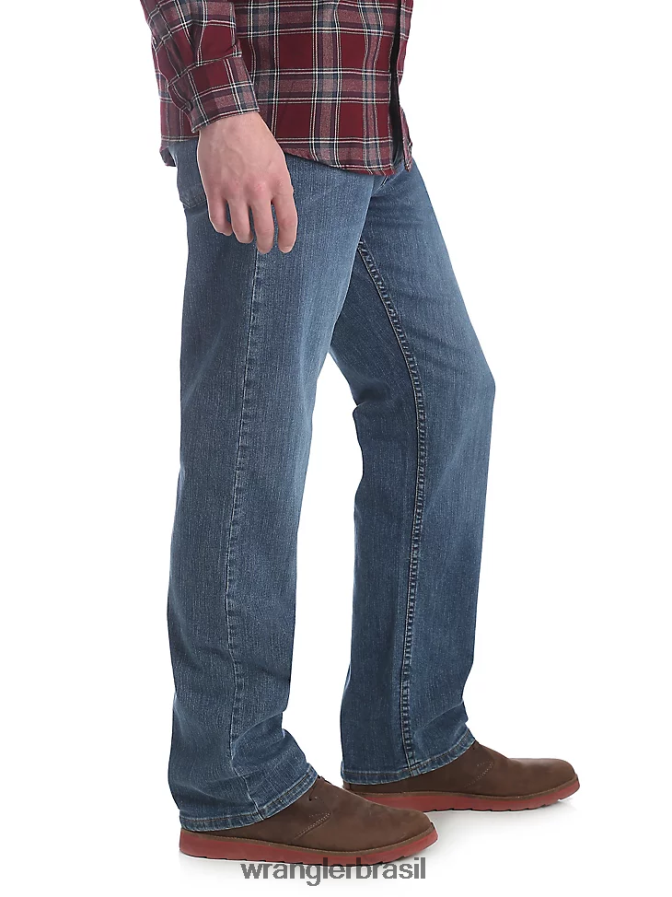 Wrangler jeans premium cinco estrelas flex para conforto e ajuste relaxado ardósia (97fxvst) homens roupas 00LN6N84