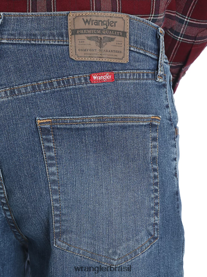 Wrangler jeans premium cinco estrelas flex para conforto e ajuste relaxado ardósia (97fxvst) homens roupas 00LN6N84