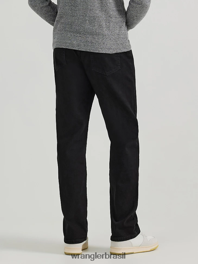 Wrangler jeans premium cinco estrelas flex para conforto e ajuste relaxado negro de carvão (97fxvcb) homens roupas 00LN6N82