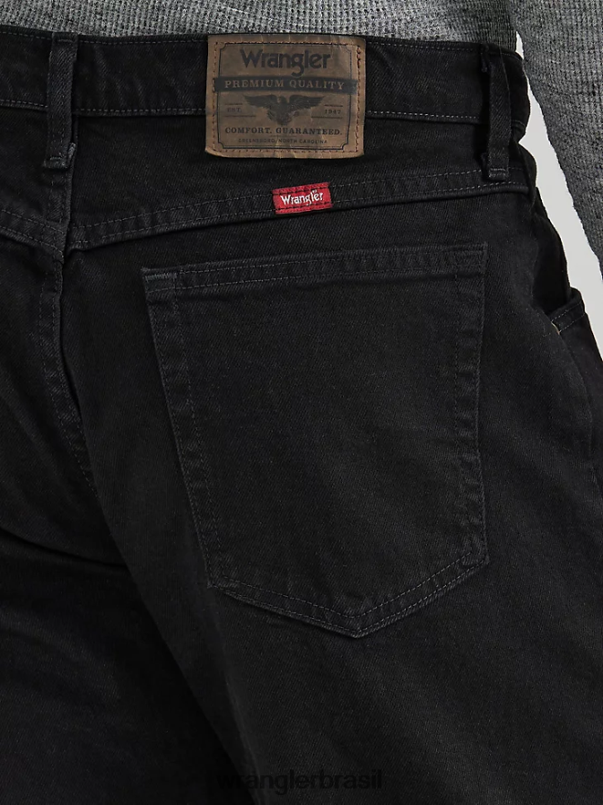 Wrangler jeans premium cinco estrelas flex para conforto e ajuste relaxado negro de carvão (97fxvcb) homens roupas 00LN6N82
