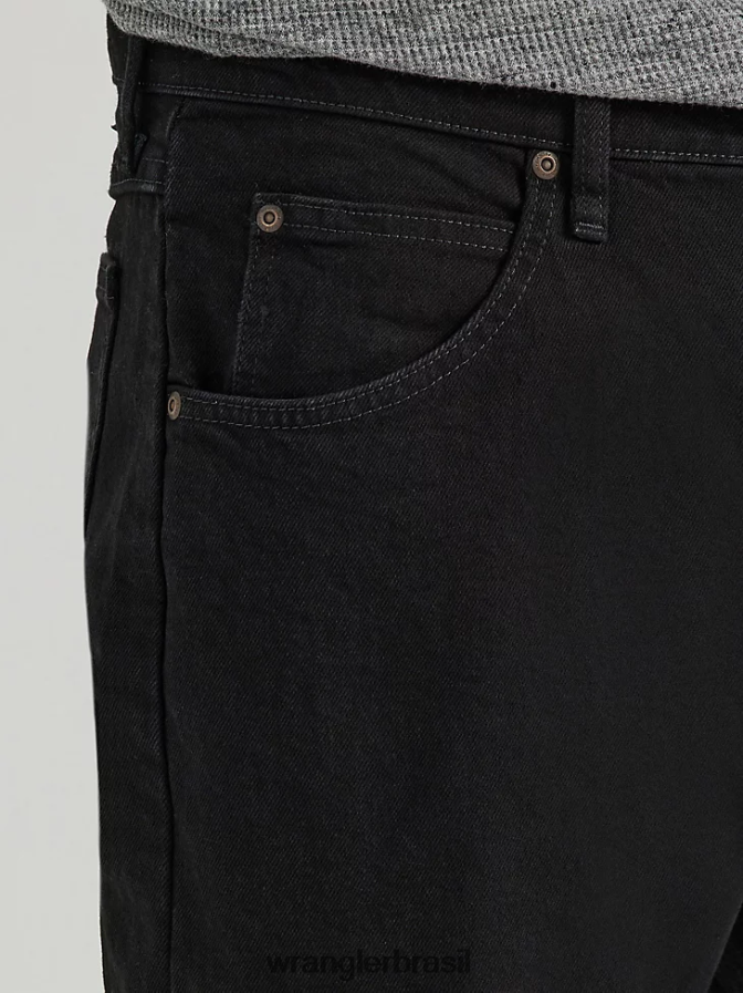 Wrangler jeans premium cinco estrelas flex para conforto e ajuste relaxado negro de carvão (97fxvcb) homens roupas 00LN6N82