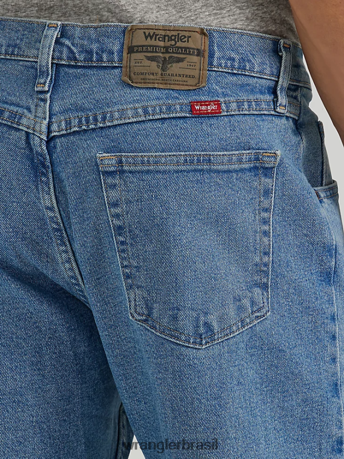 Wrangler jeans premium cinco estrelas flex para conforto e ajuste relaxado tonalidade branqueada (97fxvbt) homens roupas 00LN6N85
