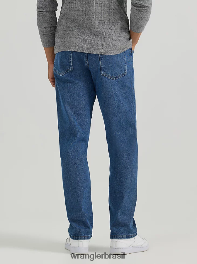 Wrangler jeans premium cinco estrelas flex para conforto e ajuste relaxado índigo médio (97fxvmi) homens roupas 00LN6N80