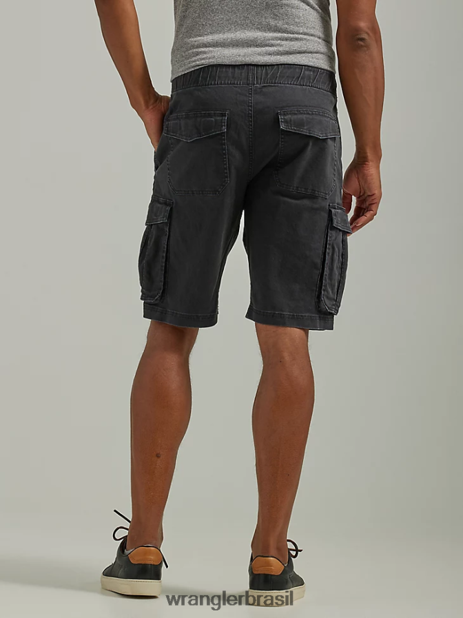 Wrangler livre para esticar carga com cordão curto lavado de preto (112336240) homens roupas 00LN6N553