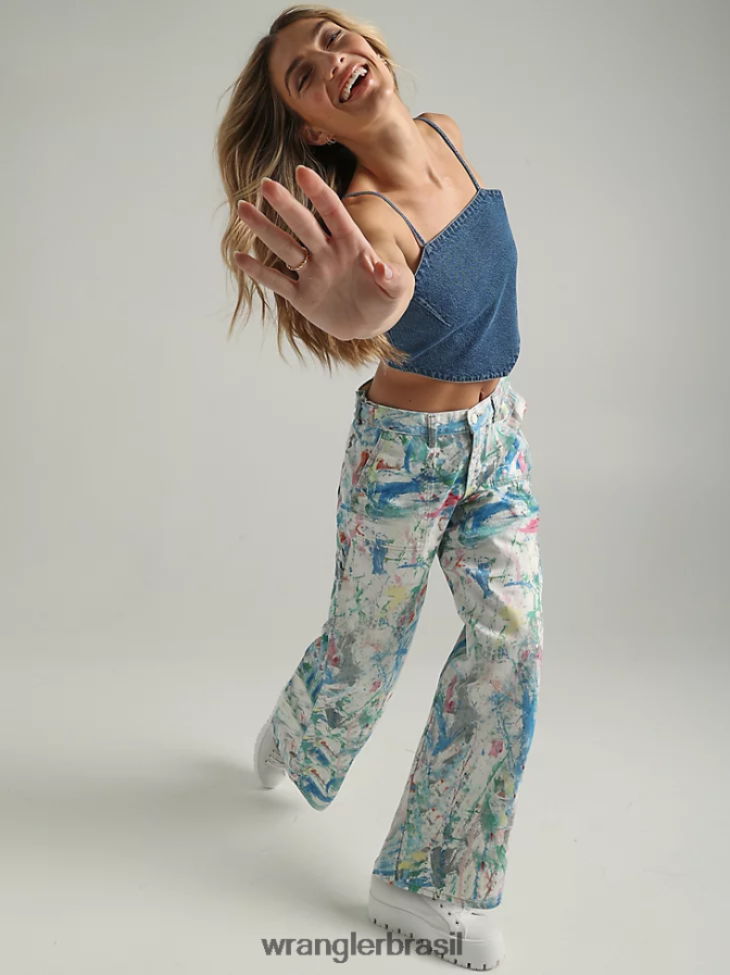 Wrangler retrabalhado curto pedra leve (wbrwsls) mulheres roupas 00LN6N822