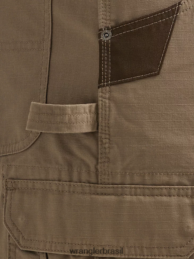 Wrangler roupa de trabalho ranger cargo curta cáqui escuro (112337741) homens roupas 00LN6N602