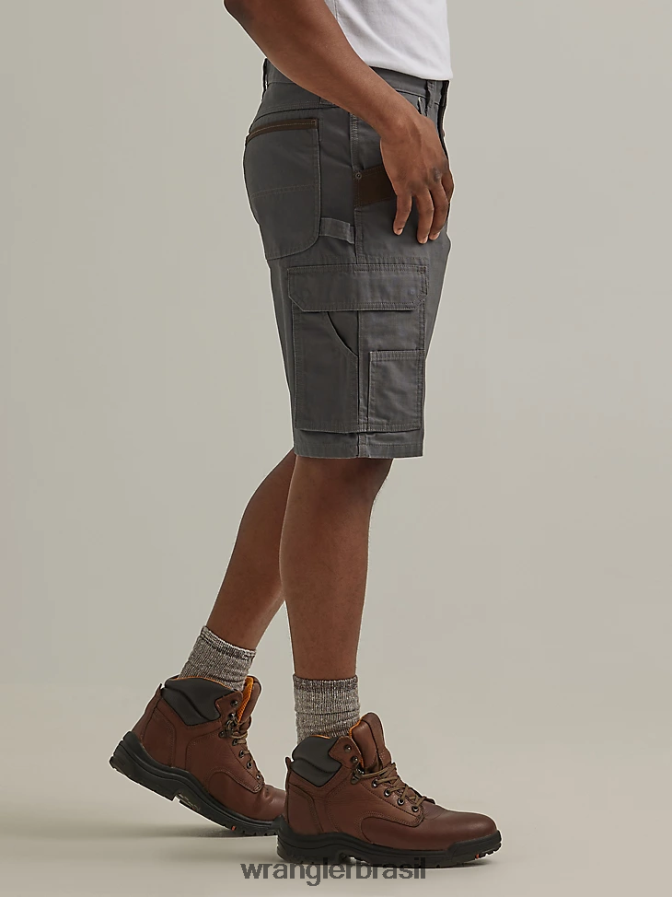Wrangler roupa de trabalho ranger cargo curta grafite (112337766) homens roupas 00LN6N600