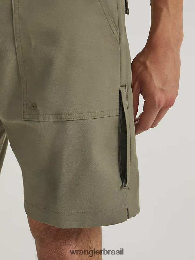 Wrangler seneca ao ar livre curto azeitona empoeirada (112343346) homens roupas 00LN6N526