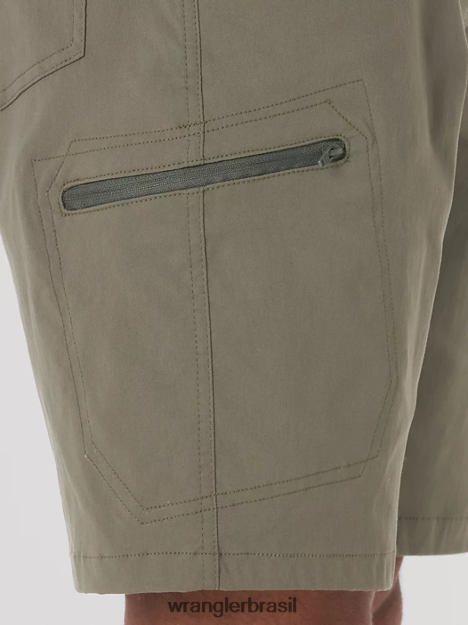 Wrangler short cargo cargo cintura confortável authentics verde terra (10zm980eg) homens roupas 00LN6N568