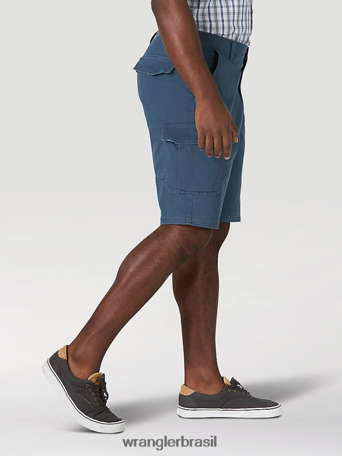 Wrangler short cargo cargo flex sarja marinha da meia-noite (gwsnsmn) homens roupas 00LN6N548