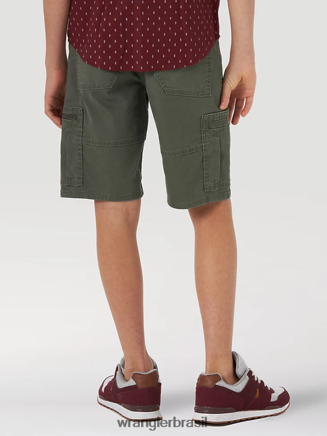 Wrangler short cargo flex confortável azeitona (4rmhwoh) Rapazes roupas 00LN6N996