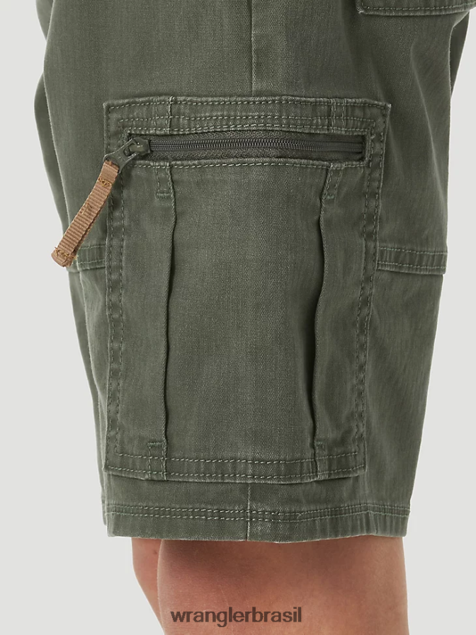 Wrangler short cargo flex confortável azeitona (4rmhwoh) Rapazes roupas 00LN6N996