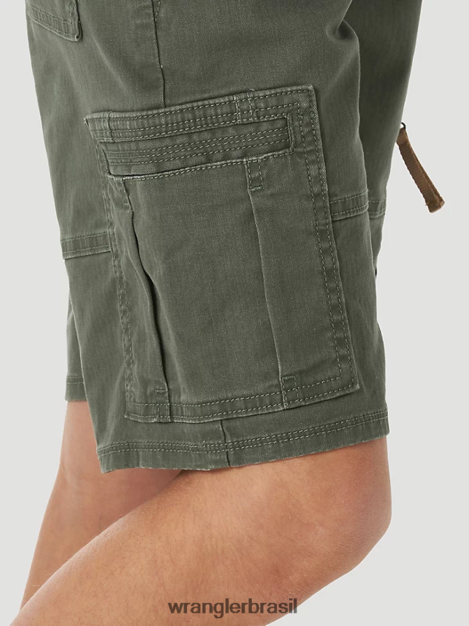 Wrangler short cargo flex confortável azeitona (4rmhwoh) Rapazes roupas 00LN6N996