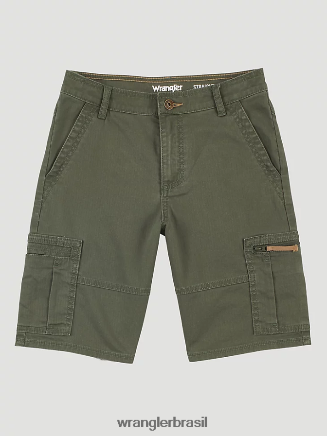 Wrangler short cargo flex confortável azeitona (4rmhwoh) Rapazes roupas 00LN6N996