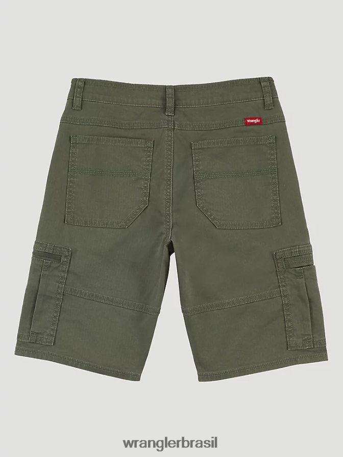 Wrangler short cargo flex confortável azeitona (4rmhwoh) Rapazes roupas 00LN6N996