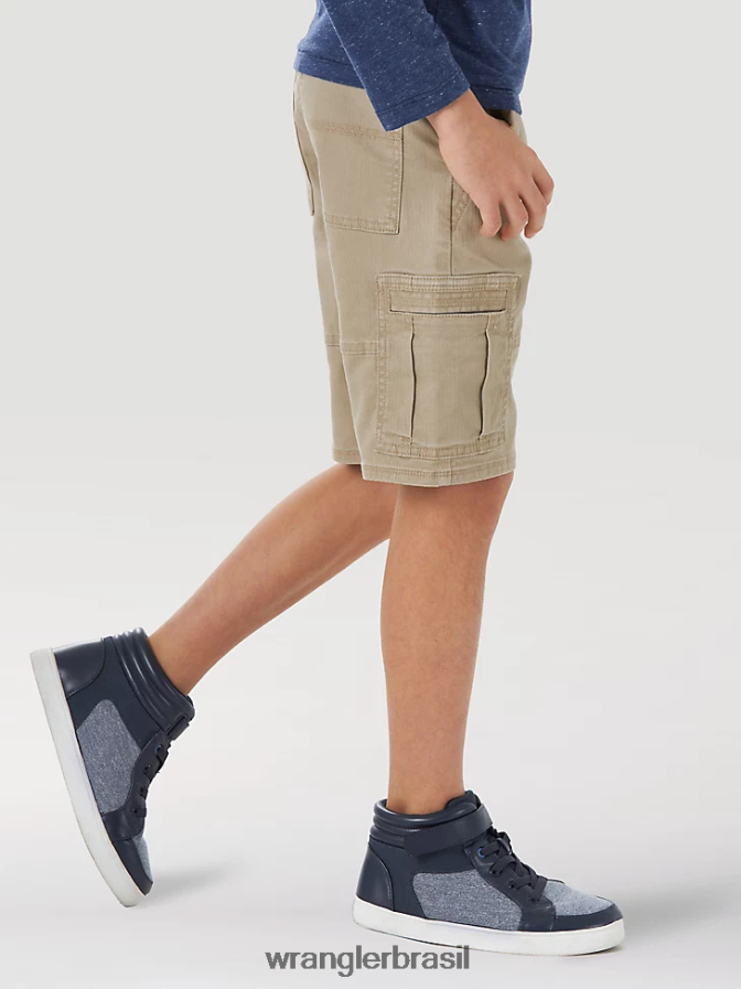 Wrangler short cargo flex confortável cáqui (4rmhwkh) Rapazes roupas 00LN6N995