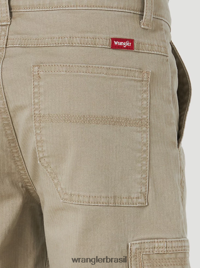 Wrangler short cargo flex confortável cáqui (4rmhwkh) Rapazes roupas 00LN6N995