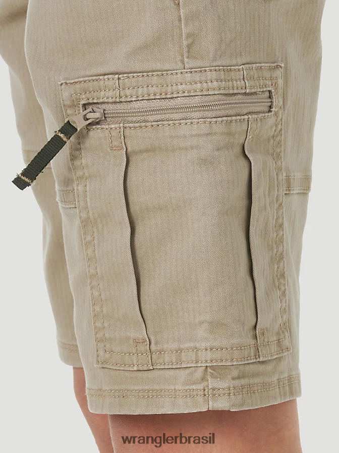 Wrangler short cargo flex confortável cáqui (4rmhwkh) Rapazes roupas 00LN6N995