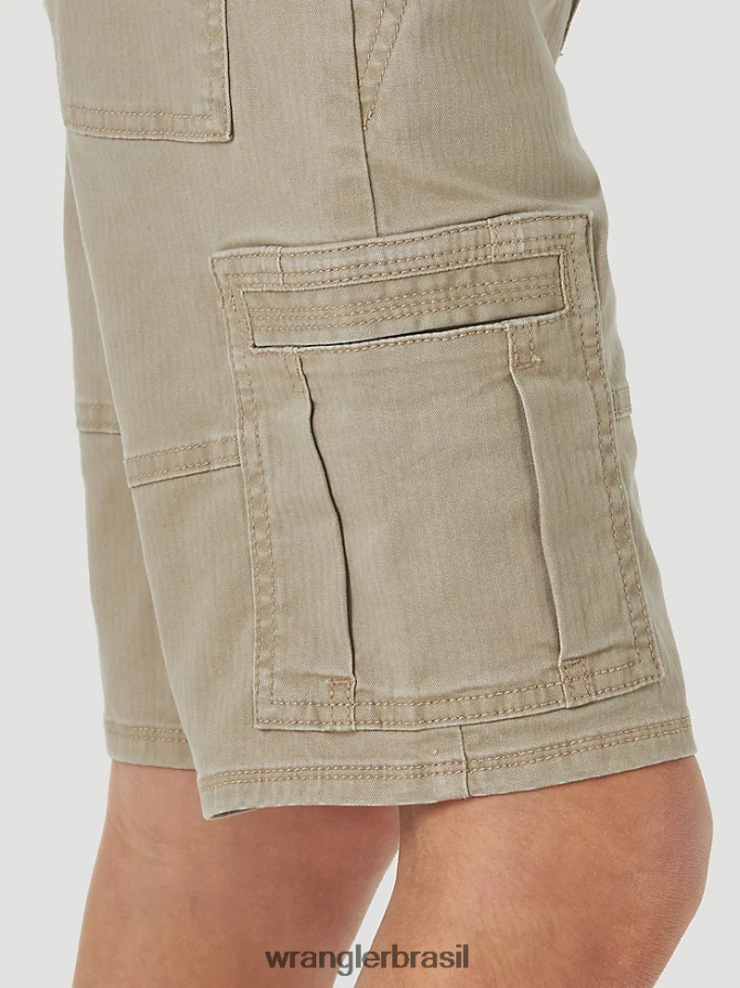 Wrangler short cargo flex confortável cáqui (4rmhwkh) Rapazes roupas 00LN6N995