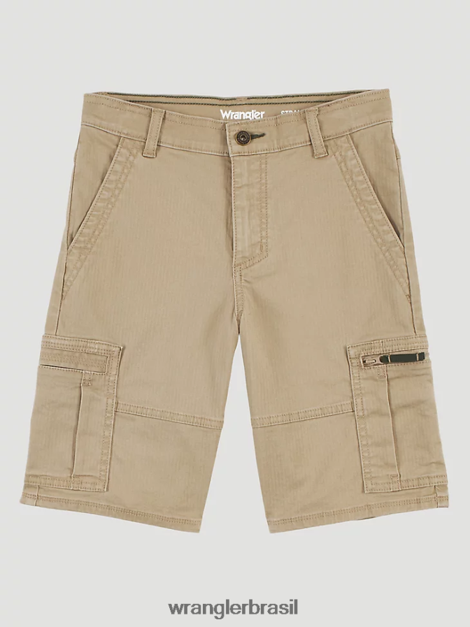 Wrangler short cargo flex confortável cáqui (4rmhwkh) Rapazes roupas 00LN6N995