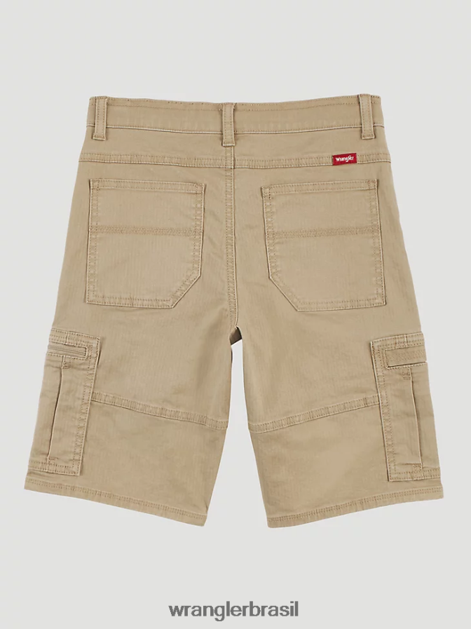 Wrangler short cargo flex confortável cáqui (4rmhwkh) Rapazes roupas 00LN6N995