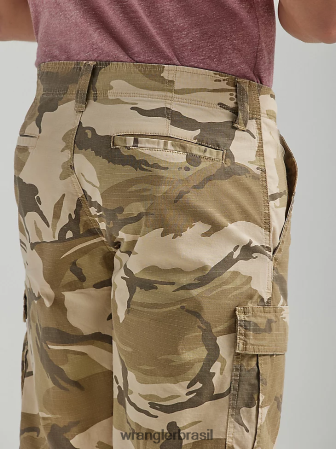 Wrangler short cargo premium cinco estrelas camuflagem de algas selvagens (112336223) homens roupas 00LN6N520