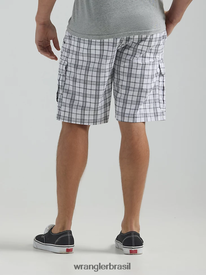 Wrangler short cargo premium cinco estrelas xadrez branco (112336289) homens roupas 00LN6N519